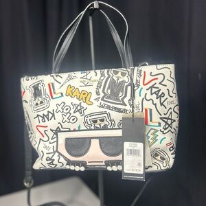 Karl Lagerfeld Multicolor Graffiti Tote